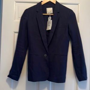 Joie navy linen blazer